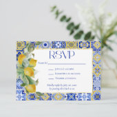 アマルフィイタリアンコーストブルー結婚タイルズ 出欠カード (スタンド正面)