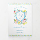 アマルフィイタリアンコースト地中海の結婚ーズ 三つ折り招待状 (カバー)