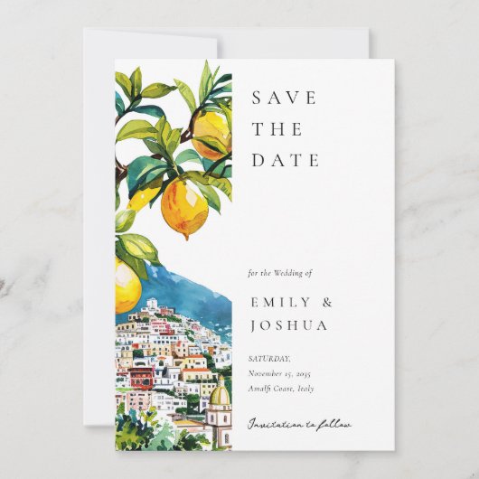 アマルフィイタリアンコースト結婚ーズ セーブザデート (正面)