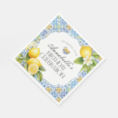 アマルフィイタリアンコースト誕生日パーティードテーブルデコール スタンダードランチョンナプキン (角)