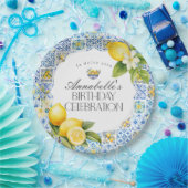 アマルフィイタリアンコースト誕生日パーティードテーブルデコール ペーパープレート (パーティー)