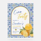 アマルフィイタリアンタイル40歳の誕生日パーティー アクリルサイン (正面)