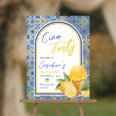 アマルフィイタリアンタイル40歳の誕生日パーティー アクリルサイン