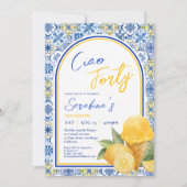 アマルフィイタリアンタイル40歳の誕生日パーティー 招待状 (正面)