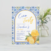 アマルフィイタリアンタイル40歳の誕生日パーティー 招待状 (スタンド正面)