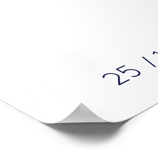 アマルフィイタリアンーの青いタイルブライダル歓迎 ポスター (角)