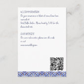 アマルフィイタリアンーの青いタイル結婚レモンの詳細 エンクロージャーカード (裏面)