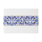 アマルフィイタリアンーの青いタイル結婚レモン 招待状ベリーバンド (裏面例)