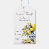 アマルフィイタリアンーの青いタイル結婚式の引き出物 ギフトタグ (正面)