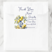 アマルフィイタリアンーの青いタイル結婚式の引き出物 スクエアシール (バッグ)