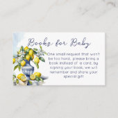 アマルフィイタリアンーの青い花瓶レモンのブックリクエスト エンクロージャーカード (正面)