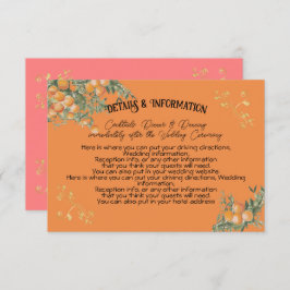 アマルフィイタリアンー沿岸オレンジ詳細情報カード 招待状