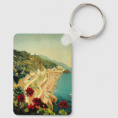 アマルフィイタリアンー海岸，ヴィンテージ旅行ポスターイタリア キーホルダー (裏面)