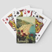 アマルフィイタリアンー海岸，ヴィンテージ旅行ポスターイタリア トランプ (裏面)