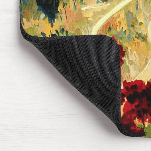 アマルフィイタリアンー海岸，ヴィンテージ旅行ポスターイタリア マウスパッド (コーナー)