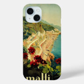 アマルフィイタリアンー海岸,ヴィンテージ旅行ポスターイタリア Case-Mate iPhoneケース (裏面)