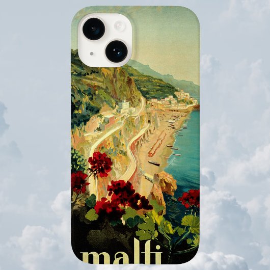 アマルフィイタリアンー海岸,ヴィンテージ旅行ポスターイタリア Case-Mate iPhoneケース