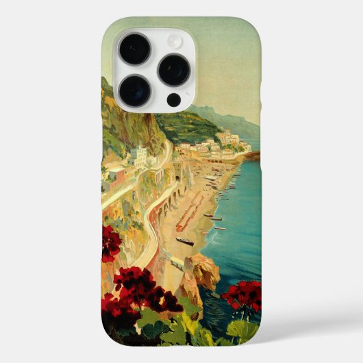 アマルフィイタリアンー海岸,ヴィンテージ旅行ポスターイタリア Case-Mate iPhoneケース (裏面)