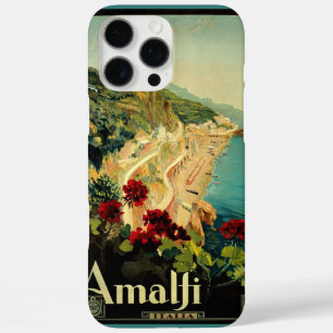 アマルフィイタリアンー海岸,ヴィンテージ旅行ポスターイタリア iPhone 16 PRO MAXケース
