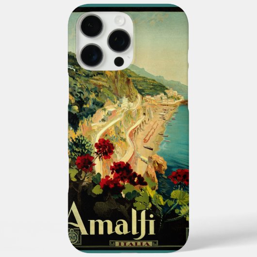 アマルフィイタリアンー海岸,ヴィンテージ旅行ポスターイタリア Case-Mate iPhoneケース (裏面)