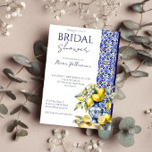 アマルフィイタリアンー青タイルブライダルシャワー 招待状