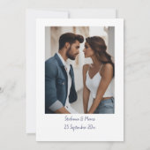 アマルフィイタリアンー青タイル写真テンプレート 招待状 (裏面)