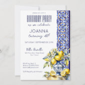 アマルフィイタリアンー青瓦レモン誕生日パーティー 招待状 (正面)