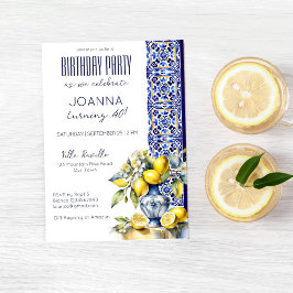 アマルフィイタリアンー青瓦レモン誕生日パーティー 招待状