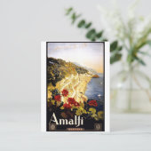 アマルフィイタリアヴィンテージ旅行はがき ポストカード (スタンド正面)