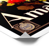 アマルフィイタリアヴィンテージ旅行 ポスター (角)