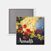 アマルフィイタリアヴィンテージ旅行 マグネット (正面/裏面)