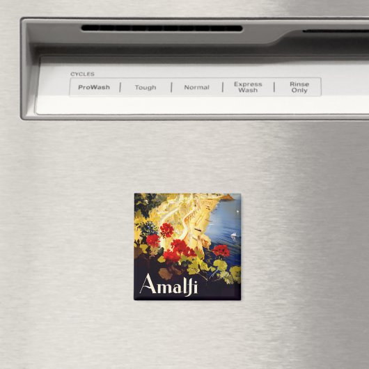 アマルフィイタリアヴィンテージ旅行 マグネット (インサイチュ (食洗機))