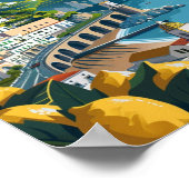 アマルフィイタリアヴィンテージ有名トラベルプレイス ポスター (角)