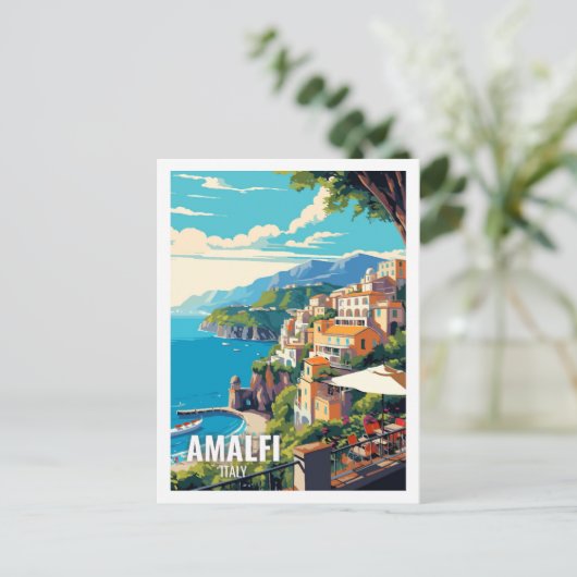 アマルフィイタリア有名な旅行の場所 ポストカード (スタンド正面)