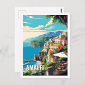 アマルフィイタリア有名な旅行の場所 ポストカード (正面/裏面)