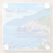 アマルフィイタリアEurope Vintage旅行写真 ガラスコースター (裏面)