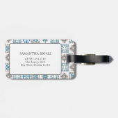 アマルフィインスパイアコーストウォーターカラータイル&レモン ラゲッジタグ (裏面横)