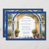 アマルフィコーストアーチウェー地中海のビュー 招待状 (正面/裏面)