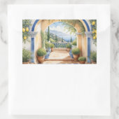 アマルフィコーストアーチウェー地中海のビュー 長方形シール (バッグ)