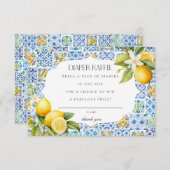 アマルフィコーストイタリアおむつラッフル招待状インサート エンクロージャーカード (正面/裏面)