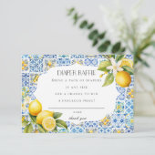 アマルフィコーストイタリアおむつラッフル招待状インサート エンクロージャーカード (スタンド正面)