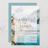 アマルフィコーストイタリアスカイライン結婚式招待状 招待状 (正面/裏面)