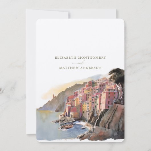 アマルフィコーストイタリアデスティネーションウェディング招待状 招待状 (裏面)