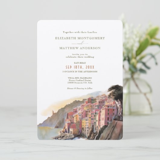 アマルフィコーストイタリアデスティネーションウェディング招待状 招待状 (スタンド正面)