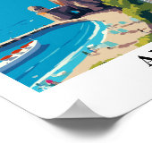 アマルフィコーストイタリアトラベルレトロ ポスター (角)