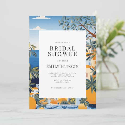 アマルフィコーストイタリアブライダルシャワー 招待状 (スタンド正面)