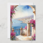 アマルフィコーストイタリアブーゲンビリアブライダルシャワー 招待状 (裏面)