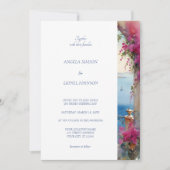 アマルフィコーストイタリアブーゲンビリーイタリア 招待状 (正面)