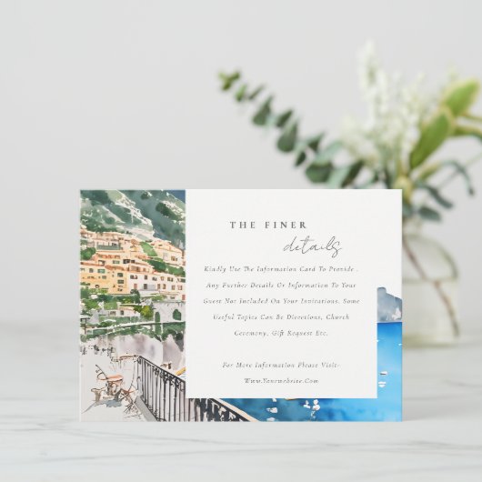 アマルフィコーストイタリアランドスケープ結婚ズ詳細 エンクロージャーカード (スタンド正面)