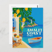 アマルフィコーストイタリアレモンツリーヴィンテージトラベル ポストカード (正面/裏面)